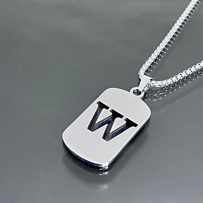 Hot-selling High-end Hollow Letter Titanium Steel Necklace Men's and Women's Clothing Stainless Steel Accessories Niche Jewelry Wholesale