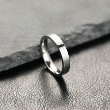 Hot-selling ring women's non-fading niche design 4mm bright surface, plain ring stainless steel jewelry couple ring