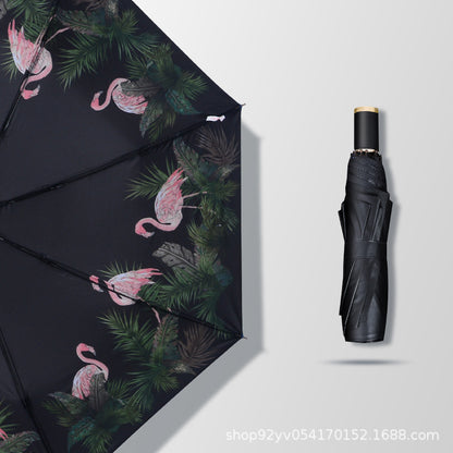[Special Offer] Manual Vinyl Sunscreen Eye Umbrella UV Protection Women's Three-fold Gift Umbrella Clearance Wholesale