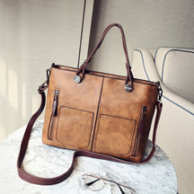 European and American Foreign Trade New Women's Bags Large Bags Simple and Fashionable Women's Handbags Retro Shoulder Messenger Bags