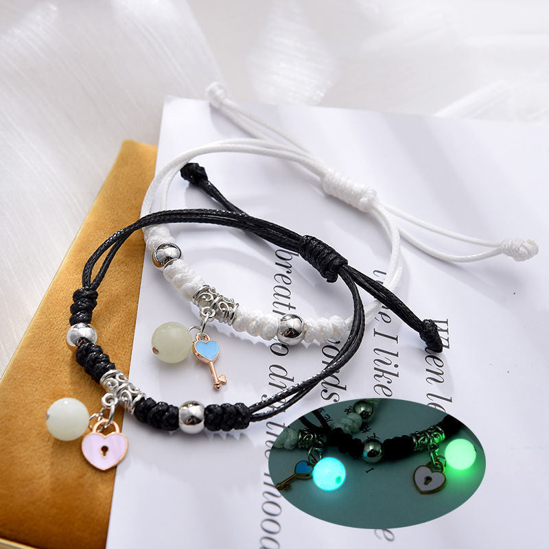 European and American Cross-border Popular Luminous Bracelet Female Student Two Girlfriends Friendship Korean Version Fashion Luminous Bracelet Couple