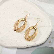 XP17 Exquisite Super Flash Mesh Yarn Zircon Earrings Women's Ins Trendy Light Luxury Niche High-end Design Pendant Stud Earrings