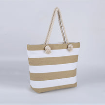 New Cross-border Beach Bag Striped, Foreign Trade Leisure Bag Amazon Armpit Bag Women's Shoulder Bag Women's Canvas Bag