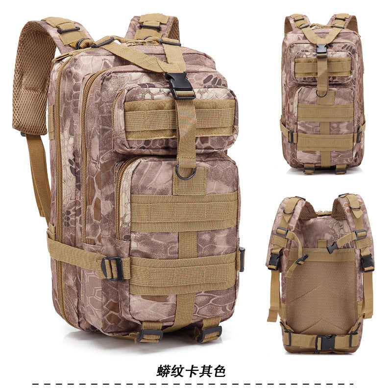 3P Off-road Large-capacity Hiking Backpack Men's Multi-functional Army Camouflage Double Shoulder Sports Outdoor Mountaineering Tactical Backpack