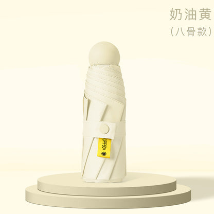 Ultra-light Umbrella Folding Sunshade Sun Umbrella Men's and Women's Foldable Souvenir Gift Capsule Box Promotional Umbrella
