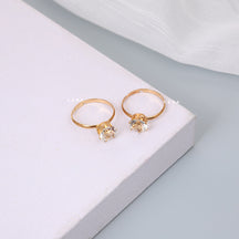 Hot-selling Jewelry Diamond Ring Foreign Trade Simple and Fashionable Living Square Claw Diamond Ring Exquisite Gift Ring