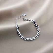 Warm Jian Does Not Fade Cross-border Hot-selling Titanium Steel Bracelet Women's Five-leaf Clover with Diamonds Ins Wind Personality 18K Vacuum Plating