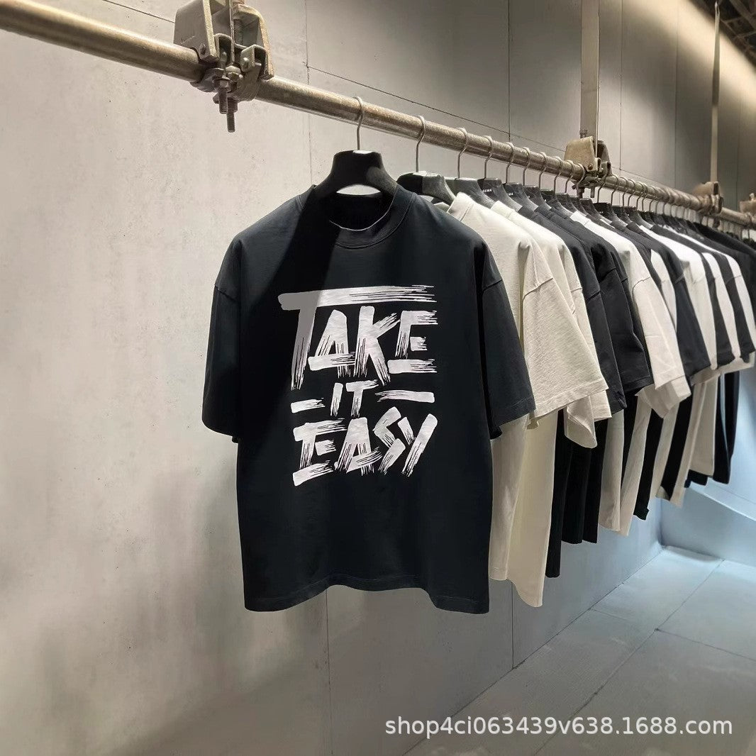Short-sleeved T-shirt Men's 2025 Summer New Loose Opaque Pure Cotton Bottoming Shirt Teen Trendy Top T-shirt Ins