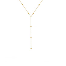 Europe and The United States Cross-border Fashion Simple Geometric Fringed Round Beads Clavicle Multi-layer Temperament Explosion Long Necklace Wholesale