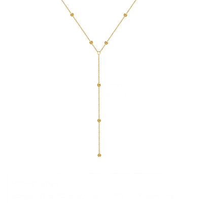 Europe and The United States Cross-border Fashion Simple Geometric Fringed Round Beads Clavicle Multi-layer Temperament Explosion Long Necklace Wholesale