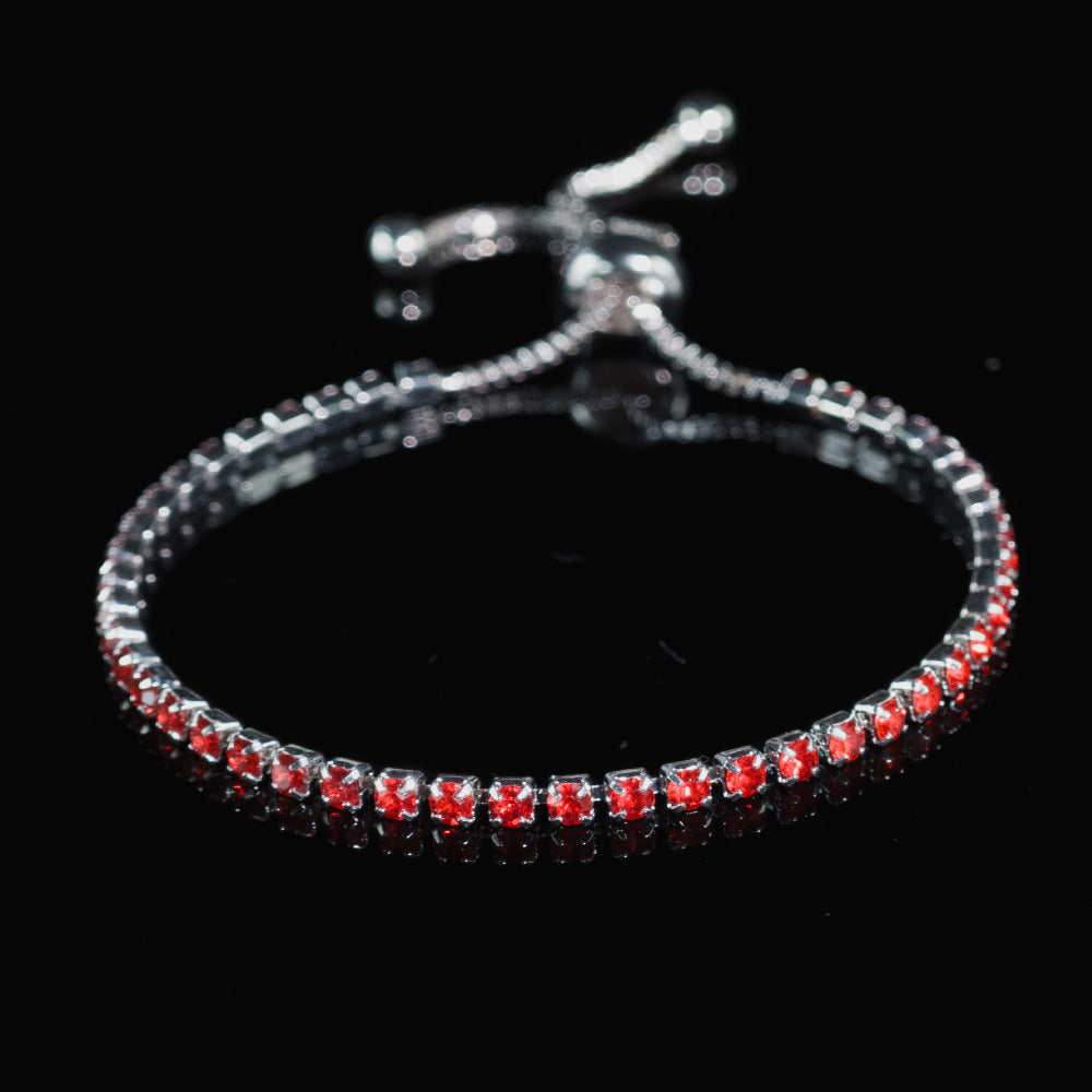 Cross-border Explosive Zircon Tennis Bracelet Adjustable Full Diamond Bracelet Light Luxury High-end Women's Bracelet Jewelry Women