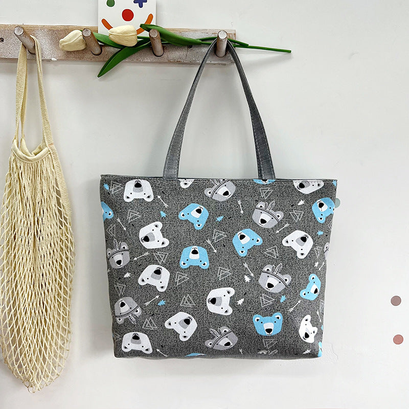 Manufacturer's New Printed Canvas Bag Wholesale Leisure Commuter Women's Fashion Portable Underarm Bag Cross-border Foreign Trade Women's Bag