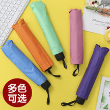 Manufacturer Wholesale Creative Three-fold Inverted Rod Silver Glue Umbrella Weather and Rain Dual-purpose Gift Umbrella Advertising Umbrella Can Be Used As Logo