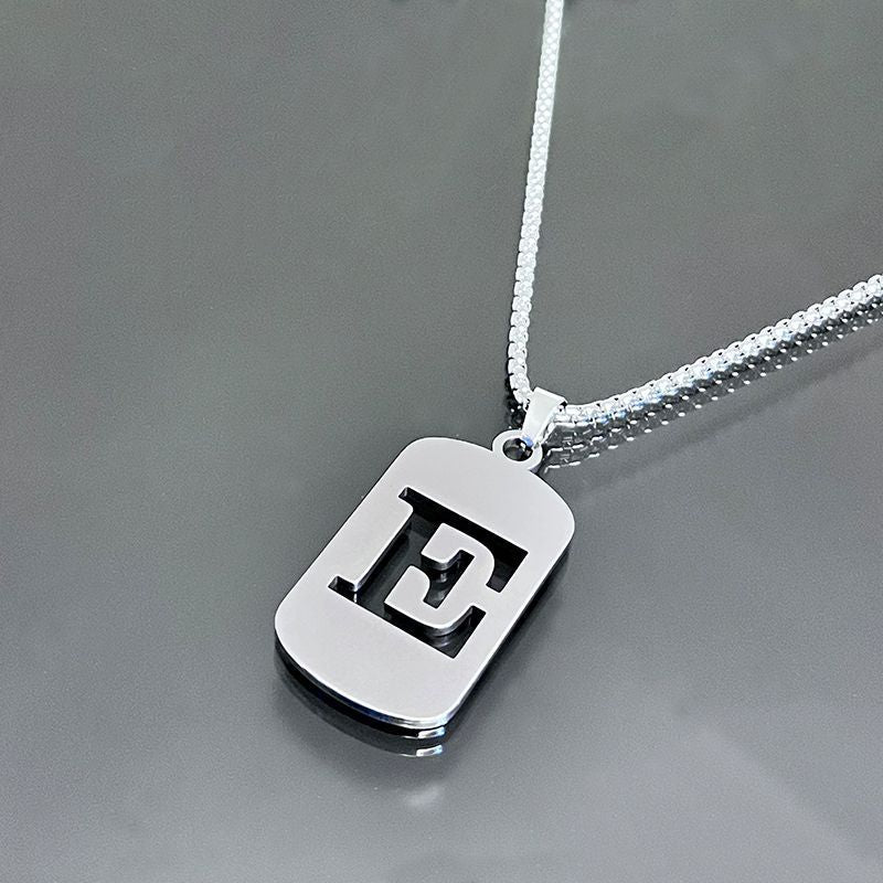 Hot-selling High-end Hollow Letter Titanium Steel Necklace Men's and Women's Clothing Stainless Steel Accessories Niche Jewelry Wholesale