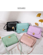 Foreign Trade Wholesale 2021 Trendy Korean Version Fashion Crocodile Pattern Shoulder Women's Bag Bag Mobile Phone Makeup Versatile Messenger Bag