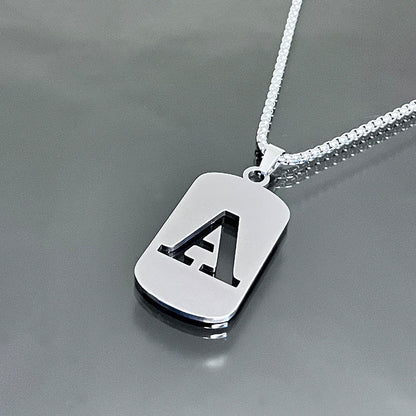 Hot-selling High-end Hollow Letter Titanium Steel Necklace Men's and Women's Clothing Stainless Steel Accessories Niche Jewelry Wholesale