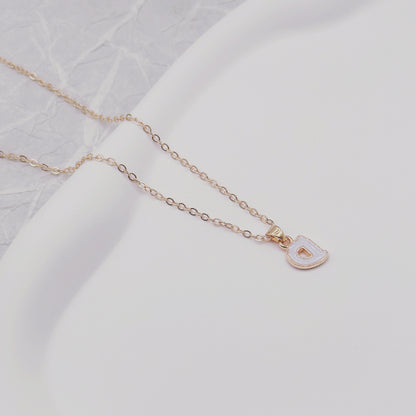 Foreign Trade Hot-selling Ins Wind Simple Alloy, English Letter Necklace Pendant Round Item Pendant 26 Letter Necklace