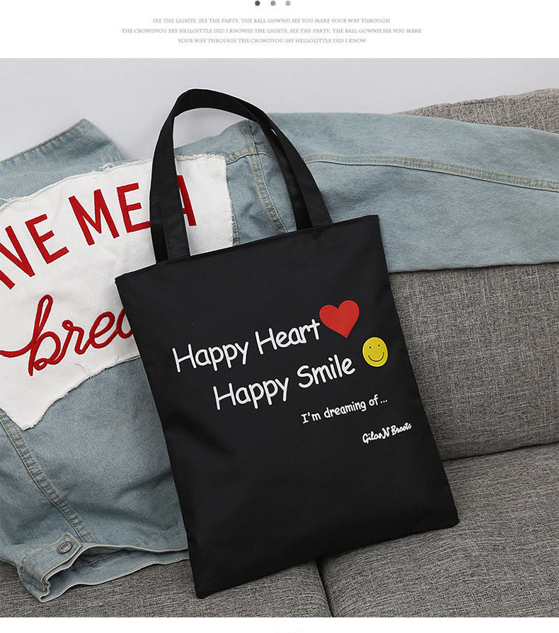Canvas Bag Female Student Korean Version Large Capacity Simple Shoulder Bag Handbag To Picture Wholesale