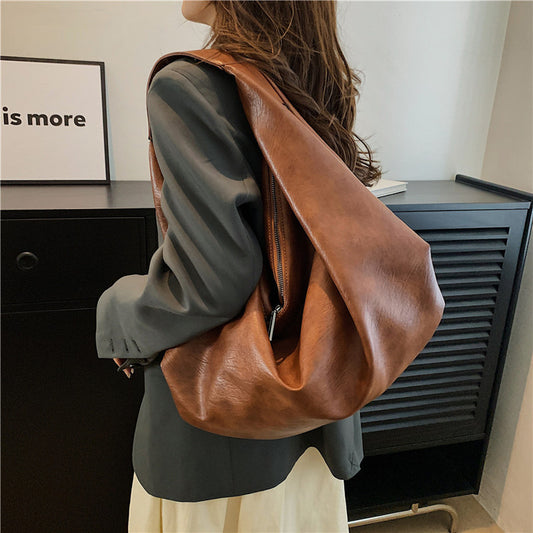 Foreign Trade Popular Women's Bags Fashion Leisure Single Armpit Bags Large Capacity European and American Trend Tote Bags Factory Direct Sales