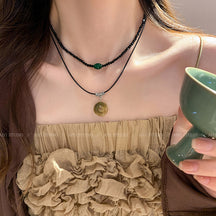 Korean New Pearl Butterfly Necklace Women's High-end Light Luxury Niche Versatile Sweater Chain Autumn and Winter Popular Accessories