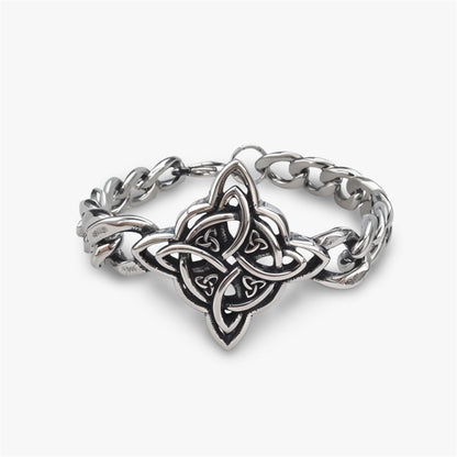 Amazon Vintage Celtic Knot Skull Stainless Steel Cuban Bracelet Cross Punk Men's Jewelry, Popular