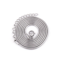 Europe and The United States Popular Stainless Steel Round Snake Chain Snake Bone Chain Spring Titanium Steel Necklace Simple Personality Clavicle Chain New Wholesale