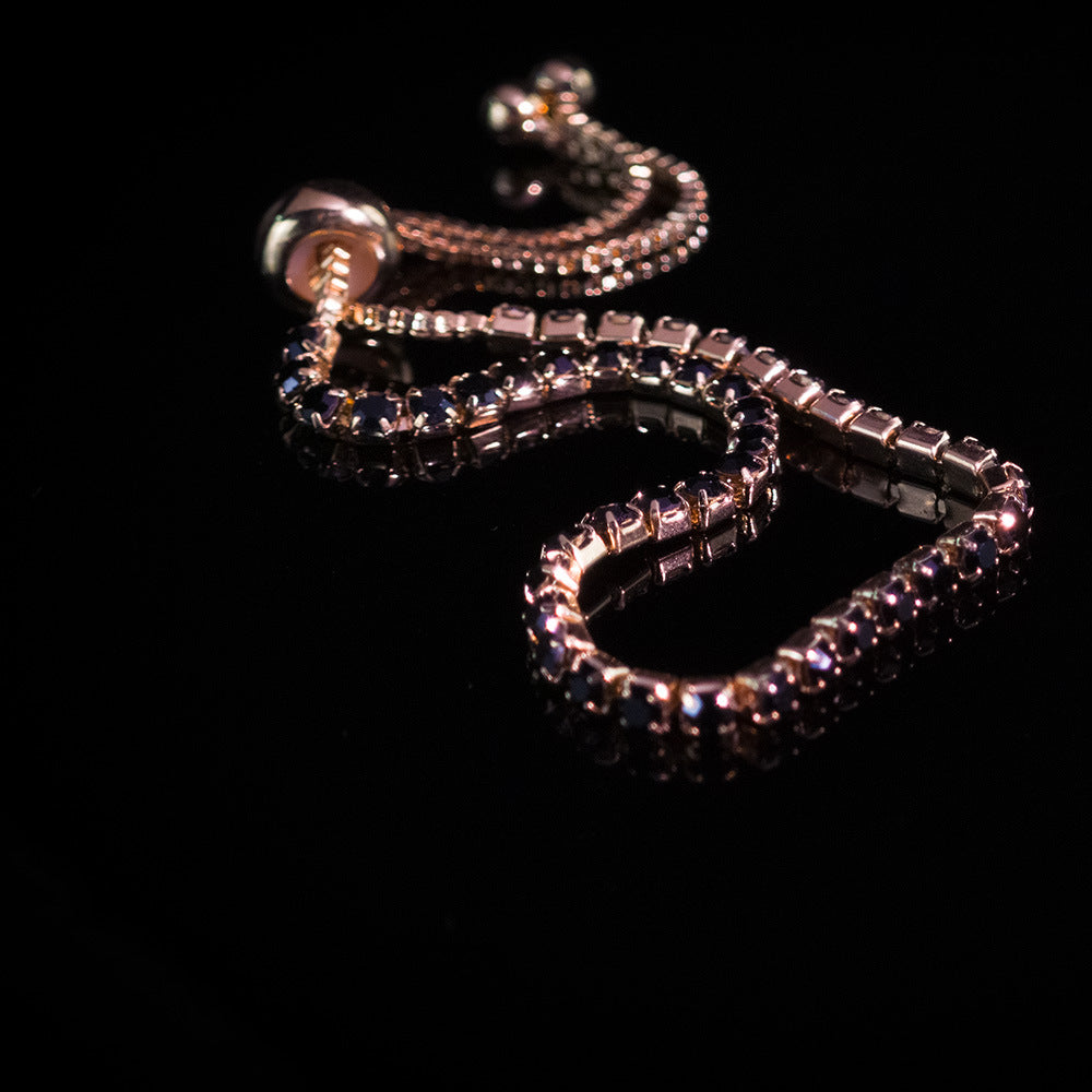 Cross-border Explosive Zircon Tennis Bracelet Adjustable Full Diamond Bracelet Light Luxury High-end Women's Bracelet Jewelry Women