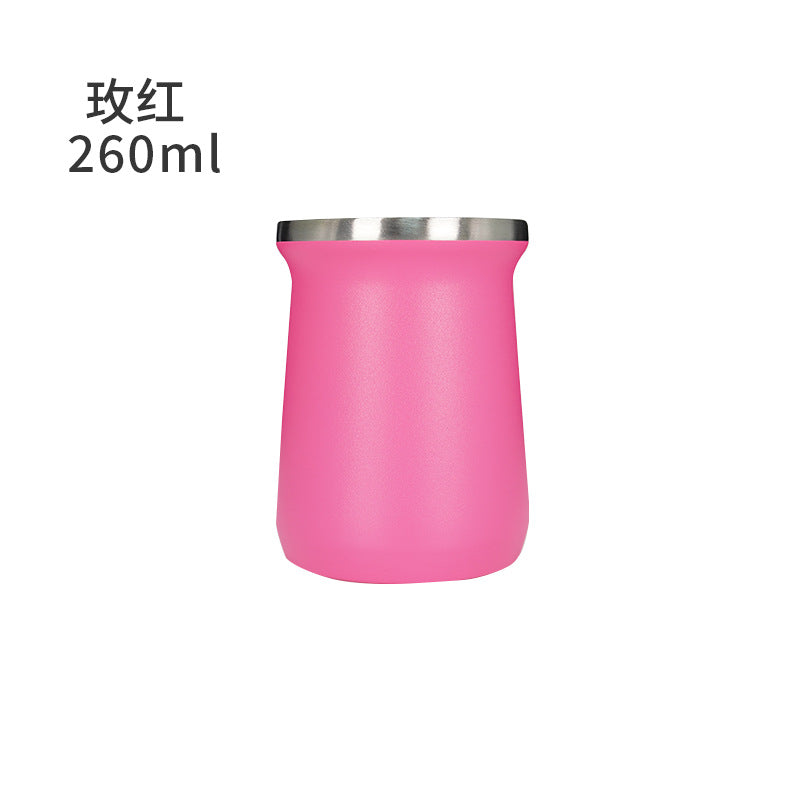 Simple Argentine Mate Tea Cup Thermos Cup 304 Stainless Steel Cross-border 260ml Mate Tea Cup Mate Cup