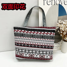 Foreign Trade New Canvas Bag Large-capacity Women's Bag Printed Handbag Ethnic Style Literary and Artistic Student Bag Shopping Bag