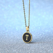 Foreign Trade Hot-selling Ins Wind Simple Alloy, English Letter Necklace Pendant Round Item Pendant 26 Letter Necklace