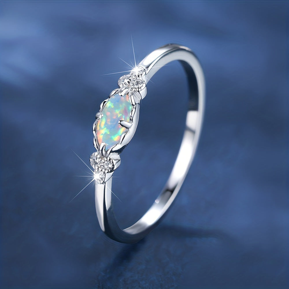 Ring Popular Hot Selling European and American Rings Female Opal Ring Wholesale