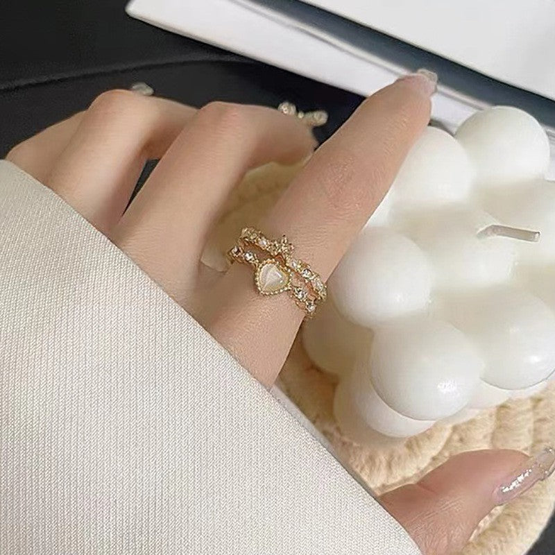 Hot-selling Micro-inlaid Zircon Wrapped Snake Ring Women's Niche Design Sense Fashion Personality Index Finger Ring