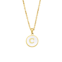 Foreign Trade Hot-selling Ins Wind Simple Alloy, English Letter Necklace Pendant Round Item Pendant 26 Letter Necklace