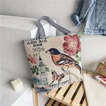 Foreign Trade Ethnic Style Retro Portable Canvas Bag Large Embroidery Shopping Fashion Shoulder Women's Bag New Matai Tote Bag