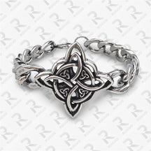 Amazon Vintage Celtic Knot Skull Stainless Steel Cuban Bracelet Cross Punk Men's Jewelry, Popular