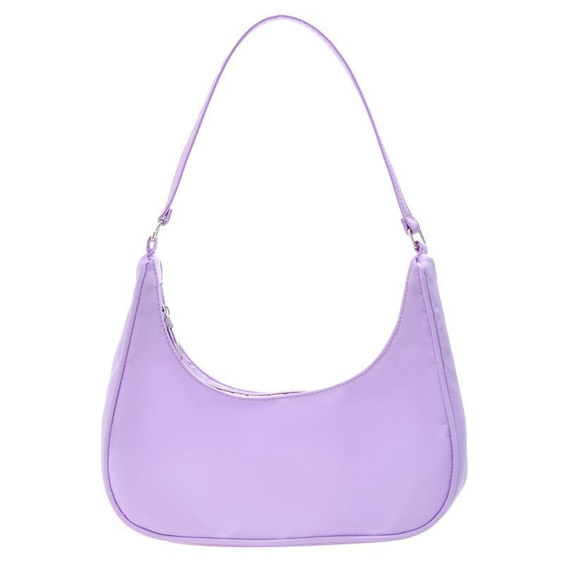 Nylon Messenger Bag Women's New Trendy Dumpling Bag Lightweight Small Satchel Underarm Bag Solid Color Shoulder Women's Bag