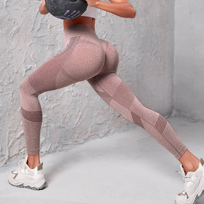 Hot-selling in Europe and America, Seamless Hip-lifting Fitness Pants, Belly-tight High-waisted Peach Hip Yoga Pants