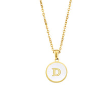 Foreign Trade Hot-selling Ins Wind Simple Alloy, English Letter Necklace Pendant Round Item Pendant 26 Letter Necklace
