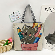 Foreign Trade Ethnic Style Retro Portable Canvas Bag Large Embroidery Shopping Fashion Shoulder Women's Bag New Matai Tote Bag