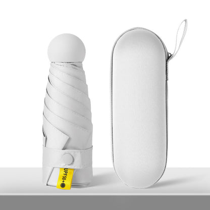 Advertising Umbrella Logo Folding Sun Umbrella Sunscreen Rain and Shine 50% Off Capsule Umbrella Promotional Gifts Umbrella Wholesale
