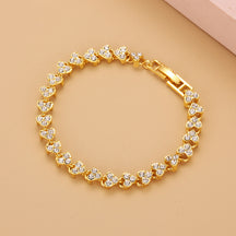 Popular Wish Foreign Trade Europe, America and Rome Bracelet Women's Zircon Crystal New Bracelet Ring Diamond Fashion Jewelry Full of Diamonds