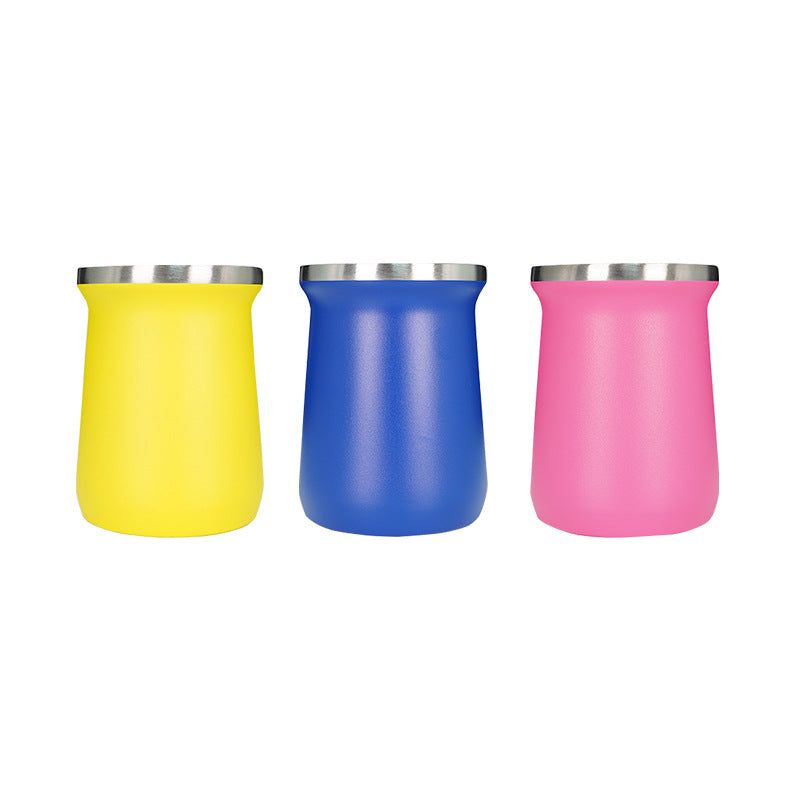 Simple Argentine Mate Tea Cup Thermos Cup 304 Stainless Steel Cross-border 260ml Mate Tea Cup Mate Cup