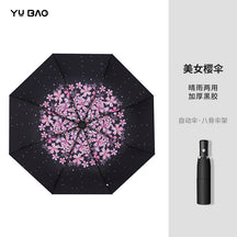 [Special Offer] Manual Vinyl Sunscreen Eye Umbrella UV Protection Women's Three-fold Gift Umbrella Clearance Wholesale