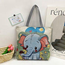 Foreign Trade Ethnic Style Retro Portable Canvas Bag Large Embroidery Shopping Fashion Shoulder Women's Bag New Matai Tote Bag