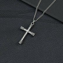 Hip Hop Necklace Jewelry Men's Popular Street Cross Personality Bouncing Alloy Pendant Sweater Chain Wholesale
