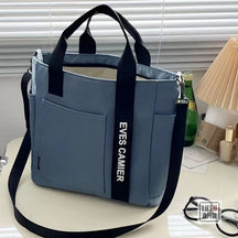 New Design Waterproof and Stylish Tote Canvas Hand Carry Messenger Bag Simple and Versatile Single Shoulder Portable Bento Lunch Box Bag