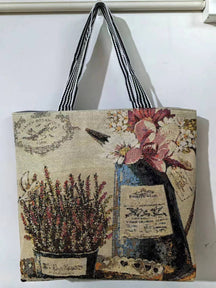 New Gold Silk Single-sided Cloth Bag Foreign Trade Fashion Shoulder Women's Bag Cute Shopping Bag Cross-border Supply Literary Canvas Bag