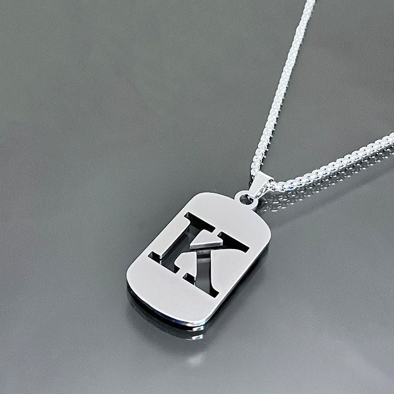Hot-selling High-end Hollow Letter Titanium Steel Necklace Men's and Women's Clothing Stainless Steel Accessories Niche Jewelry Wholesale