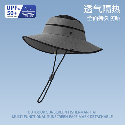 Fisherman Hat Men's Outdoor UV Protection Sun Hat Mountaineering Fishing Sun Hat Cycling Sun Hat Sun Hat
