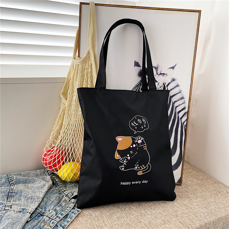 Canvas Bag Female Student Korean Version Large Capacity Simple Shoulder Bag Handbag To Picture Wholesale